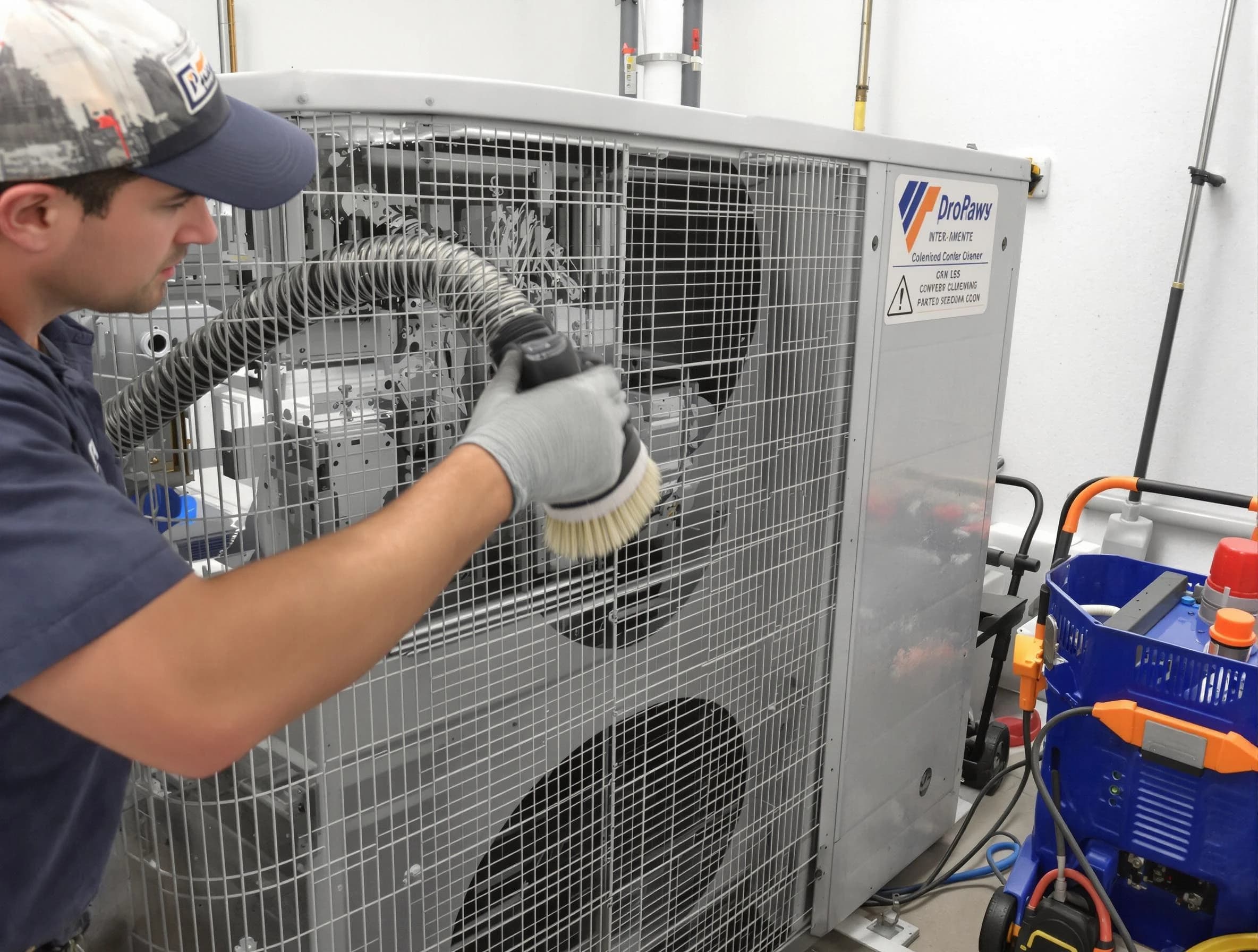 McDonough Air Duct Cleaning specialist performing precision AC coil cleaning for improved system performance in McDonough