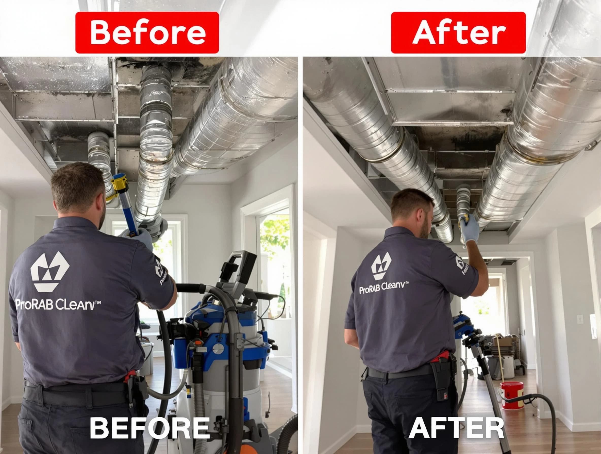 McDonough Air Duct Cleaning expert performing thorough residential duct cleaning in a McDonough home